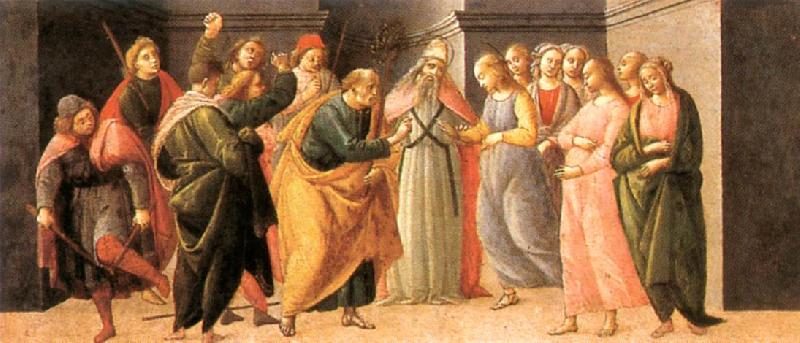 BARTOLOMEO DI GIOVANNI Predella: Marriage of Mary Norge oil painting art